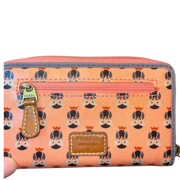 Fossil Owl Print Zip Around Wallet - Picture 5 of 11